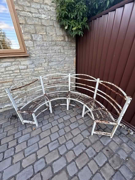 Photo of free Metal Banana Garden Bench (Castle Bytham NG33) #1