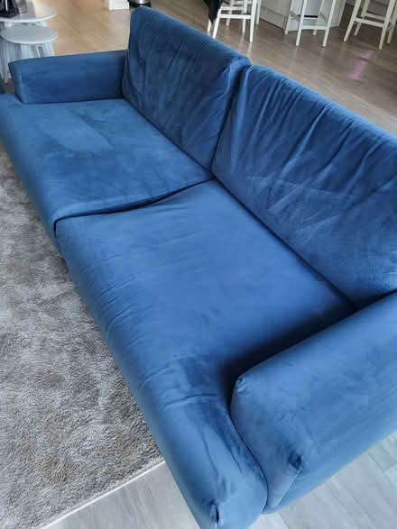 Photo of free Navy blue sofa (Wheathampstead AL4) #1