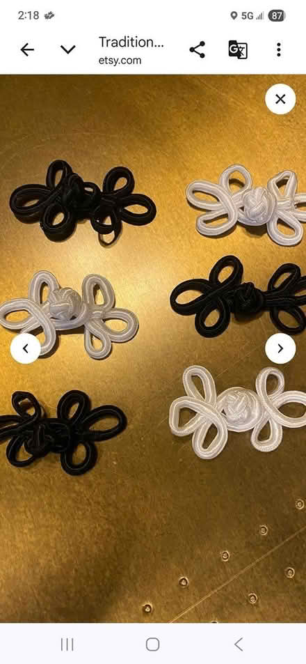 Photo of Frog fasteners for sewing (New Hamburg) #1