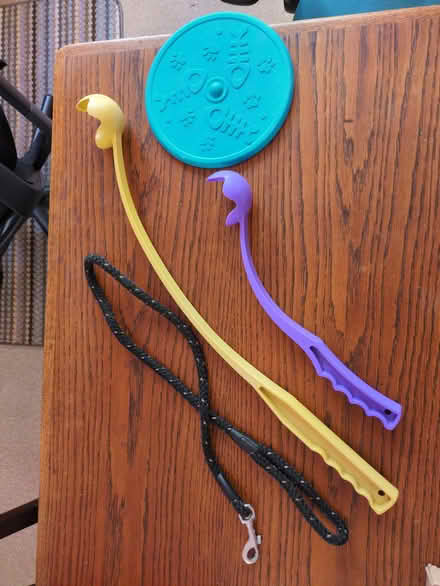 Photo of free Dog ball flingers, frisbee and short lead (Botley OX2) #1
