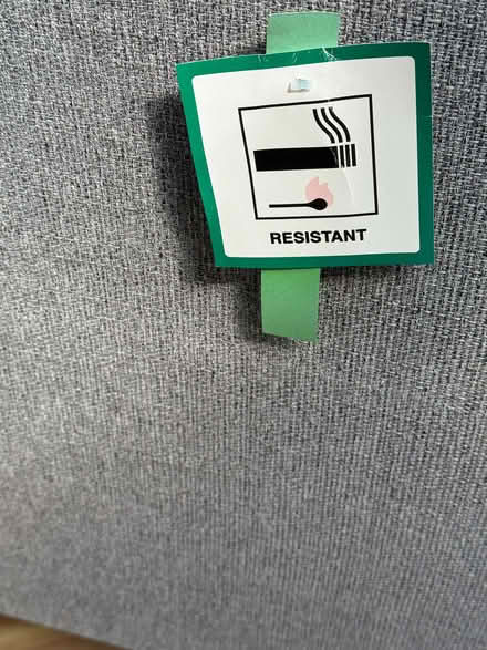 Photo of free Ikea Sofa with matching footrest with fire labels (Twerton BA1) #2