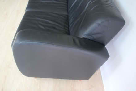 Photo of free Black Leather Sofa – Good Condition (SE5) #4