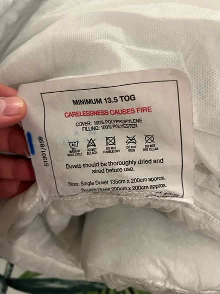 Photo of free Two double duvets (Norwich NR) #2