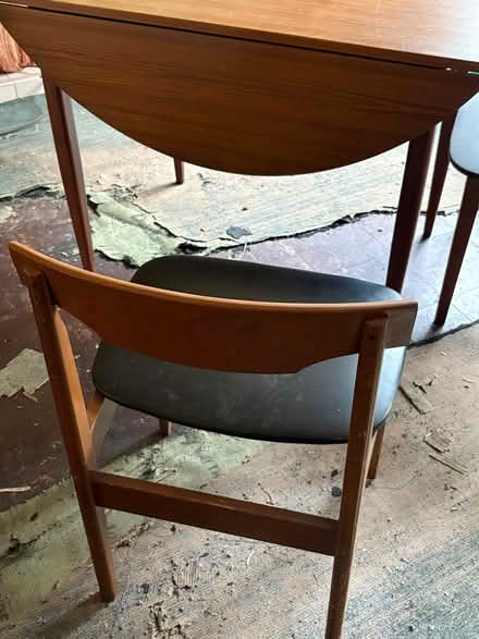 Photo of free Mid century round table with two matching chairs (Chessington KT9) #1