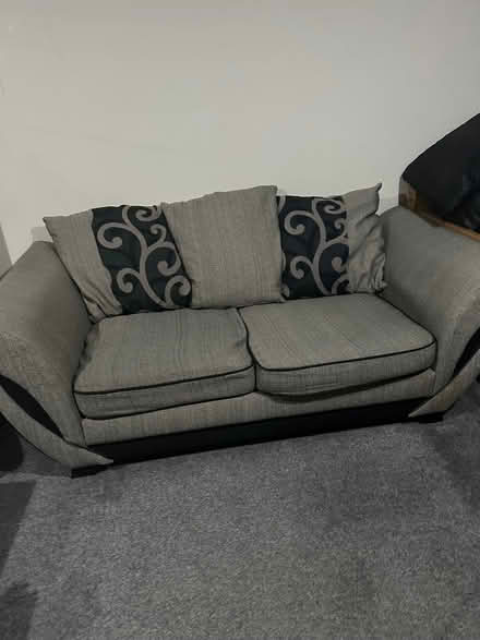 Photo of free 2 seater sofa bed grey black (Bradley HD5) #3