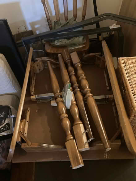 Photo of free Wood Dining Table and Two Chairs (South End) #1