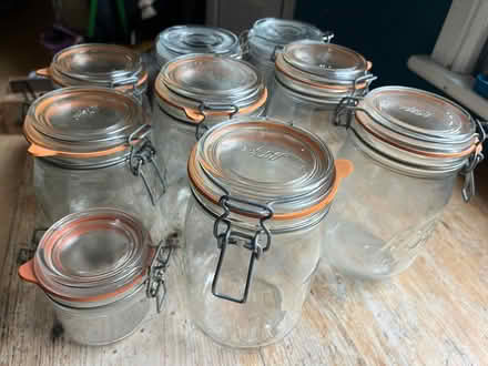 Photo of free 9 x Kilner type jars (Bohemia TN34) #1