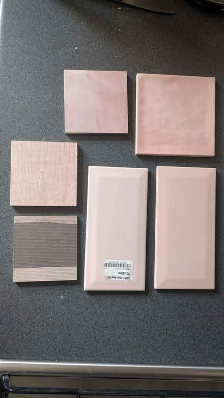 Photo of free 6 pale pink tile samples (Slateford EH14) #1