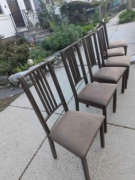 Photo of free Wood dining chairs (Jamaica Plain) #1