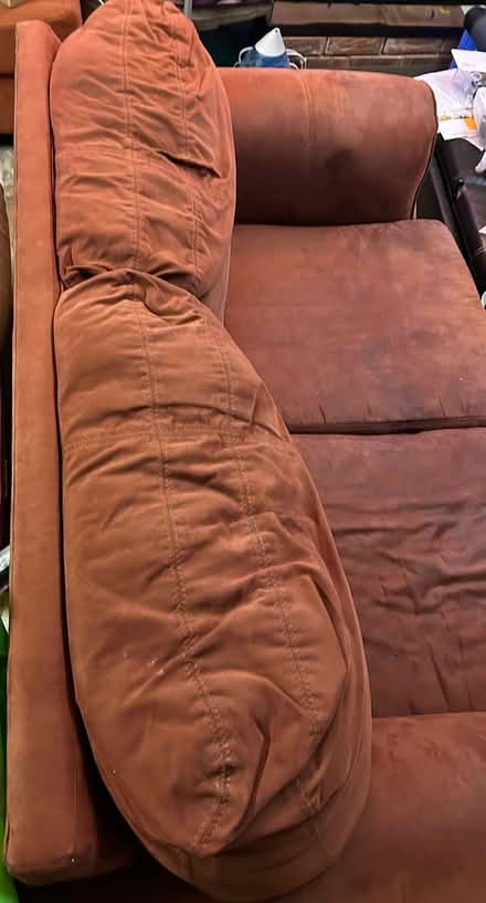 Photo of free Red loveseat and ottoman (North Mt Juliet 37122) #2