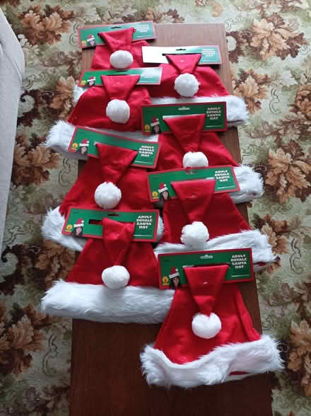 Photo of free Adult Santa Hats Times Eight (Seaside BN23) #1