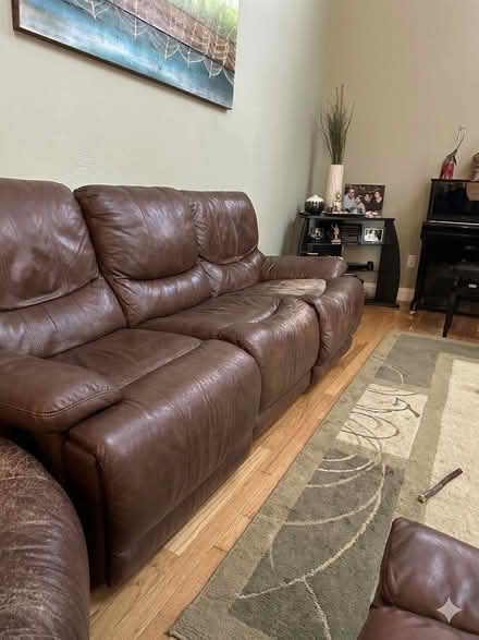 Photo of free LeatherSectional (South acton) #1