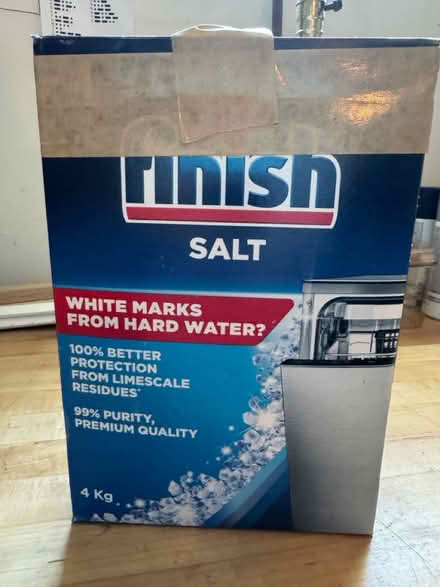 Photo of free Dishwasher Salt by Finish (Mt View near Springer / Cuesta) #1
