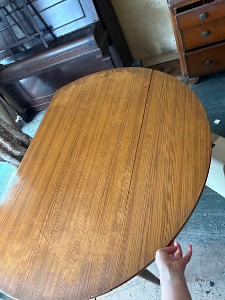 Photo of free Mid century round table with two matching chairs (Chessington KT9) #3