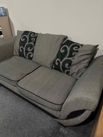 Photo of free 2 seater sofa bed grey black (Bradley HD5) #2