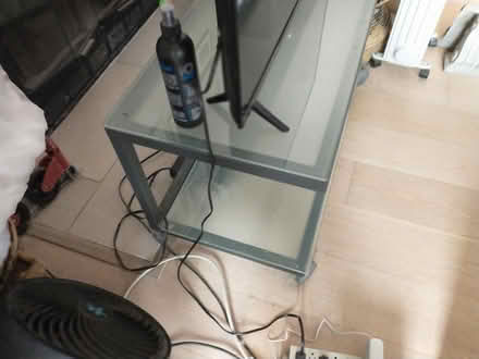 Photo of free TV Stand - metal and glass 2 levels (Marina Bay Richmond CA) #2