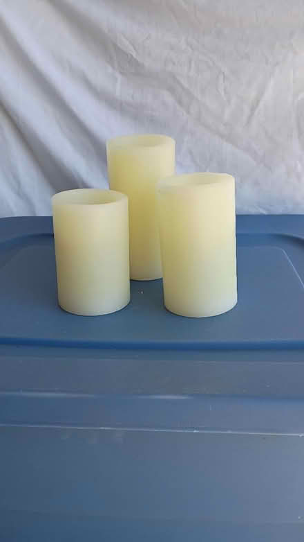 Photo of free Set of 3 battery operated candles (Villages of Rolesville) #1