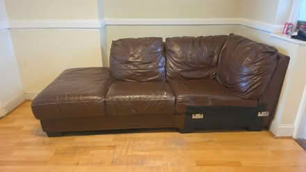 Photo of free Leather Corner Sofa (Dagenham Lodge Ave RM8) #1