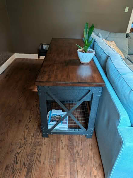 Photo of free Wood and metal console table (Chester Springs) #3