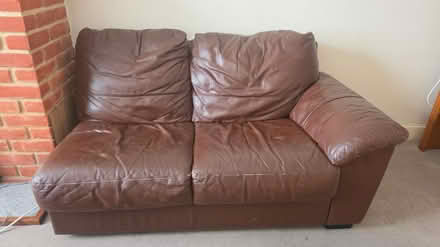 Photo of free Leather Corner Sofa (Dagenham Lodge Ave RM8) #3