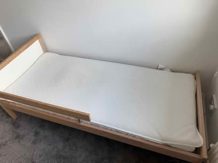 Photo of free IKEA Sniglar toddler bed + mattress, protector fitted sheets (Lickey End B60) #1