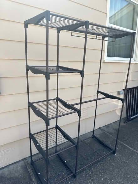 Photo of free Clothing rack with sweater shelves (Linda Mar area, Pacifica) #1