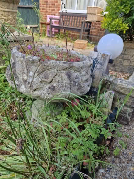 Photo of free Stone planters, terracotta pots, bench (Englefield Green TW20) #3
