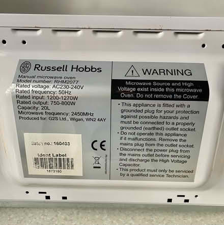 Photo of free Microwave 800W (Tunbridge Wells N. TN1) #3