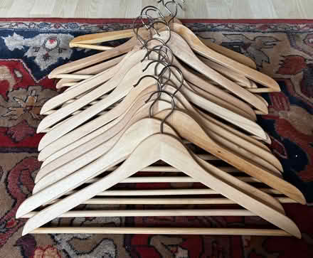 Photo of free 28 Wooden Clothes Hangers (BS10) #1