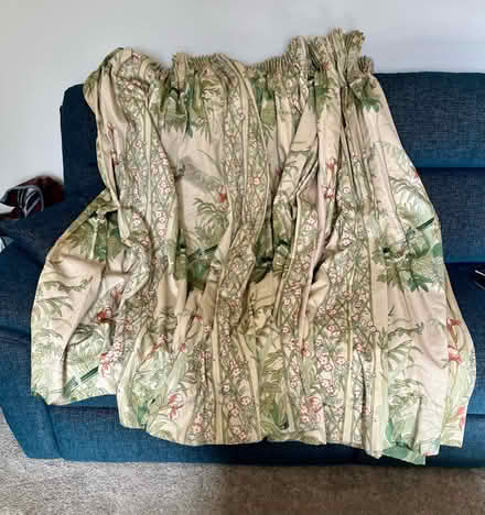Photo of free Pair of lined curtains (Long Wittenham OX14 4RF) #1