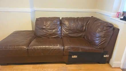 Photo of free Leather Corner Sofa (Dagenham Lodge Ave RM8) #2