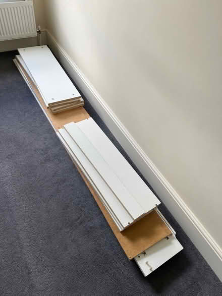 Photo of free Tall white wood bookshelf (gorsey road NG3) #4