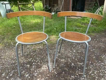 Photo of free Two metal and wood chairs (West Liss GU33) #1