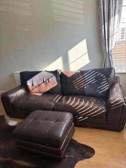 Photo of free 4 seater Leather Sofa (Sainsburys GL52) #2