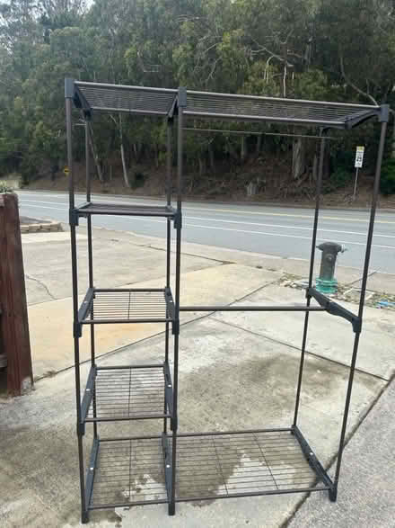 Photo of free Clothing rack with sweater shelves (Linda Mar area, Pacifica) #2