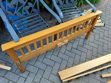 Photo of free Double oak bed frame (Bebington CH63) #2