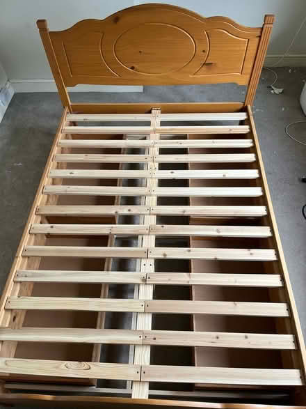 Photo of free Wooden Bed with Drawers & Matress (Potters Bar EN6) #2