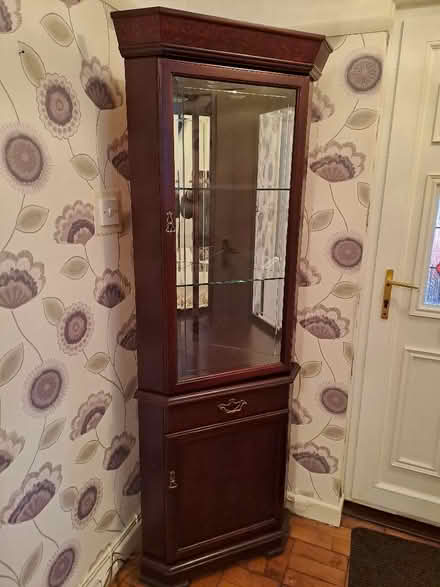 Photo of free Mahogony corner display cabinet (Harefield SO19) #2