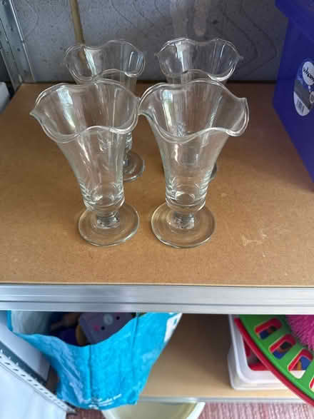 Photo of free 4 sundae glasses (Stone Cross BN24) #1