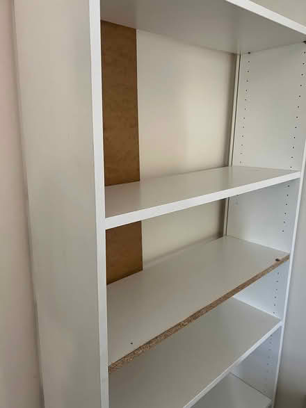 Photo of free Tall white wood bookshelf (gorsey road NG3) #3