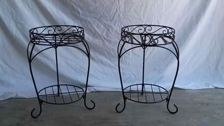 Photo of free 2 round plant stands (Villages of Rolesville) #1