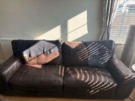 Photo of free 4 seater Leather Sofa (Sainsburys GL52) #1