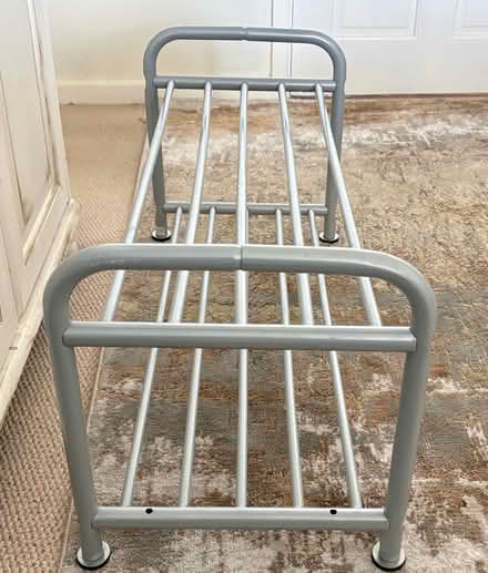 Photo of free Silver metal shoe rack two shelf (Loxley S66TF) #2