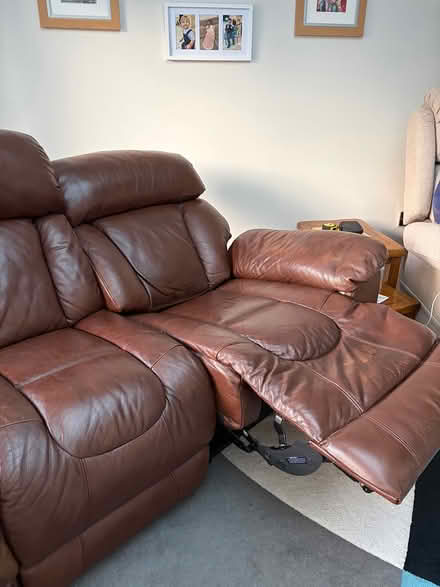 Photo of free Leather electric 2 & 3 seater sofa (Alton GU34) #1