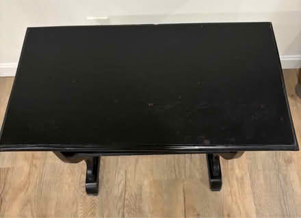 Photo of free Vintage Black Lyre-Base Side Table (Belmont, MA) #3