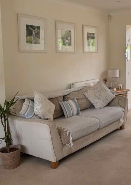 Photo of free Cream 3 seater sofa (Horley OX15) #3