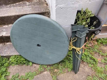 Photo of free Round garden table ( faded but functional) (Amber Valley DE56) #1