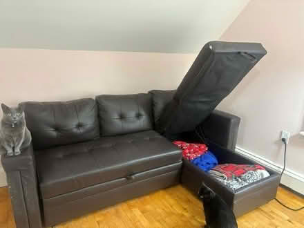 Photo of free Dark brown sofa in 2 sections (near East Boston high school) #3