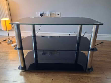 Photo of free TV stand chrome and smoked glass (Town Centre SG5) #1