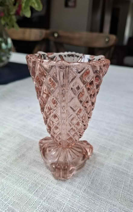 Photo of free Decorative pink glass container (Boughton Monchelsea ME17) #1